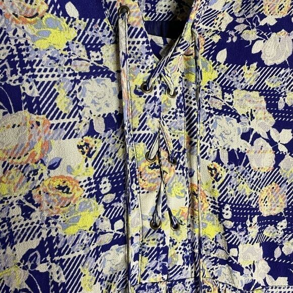 Skies Are Blue Plaid and Floral Mini Dress Size S - Picture 5 of 9